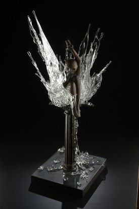 "Jump into Peace" - Bronze and Glass